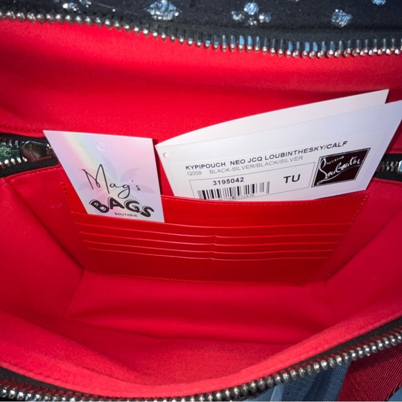 Louboutin: Loubinthesky Kypipouch Calfskin Messenger Tote Crossbody Bag - Picture 15 of 17